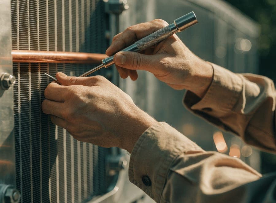Technician on a job
